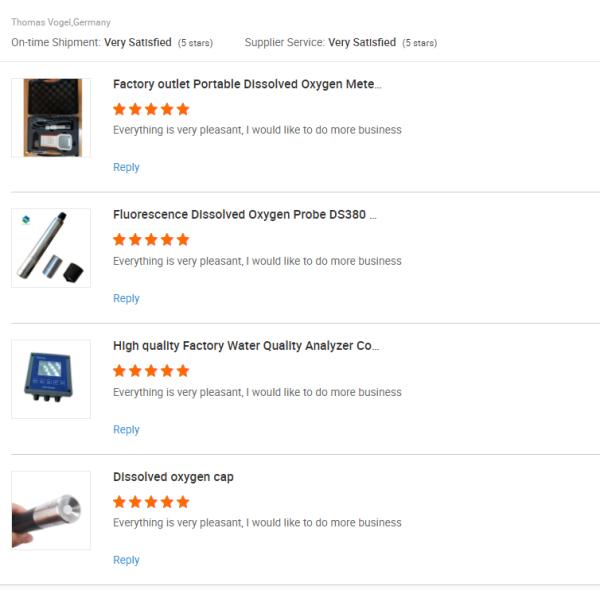 PPM Electrode Optical Dissolved Oxygen Sensor , 12V Optical Do Probe Temperature