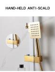 Cold Hot Water Rainfall Sanitary Ware Shower Bathroom Faucets Set