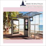WiFi Real Time W1600mm 6585N/Cm Smart Bus Shelter