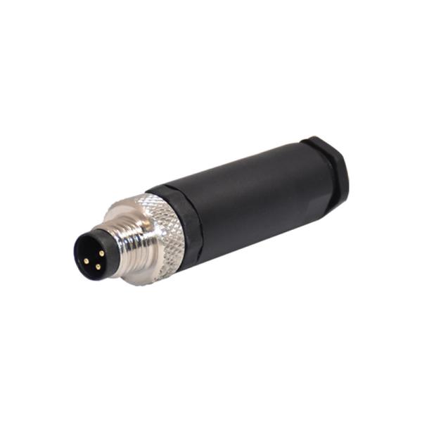 4P Male M8 Waterproof Connector Plastic Field Assembly Wireable Attachable
