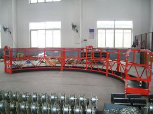 8 -10 m / min Aluminum Alloy Arc Rope Suspended Platform for Building Cleaning
