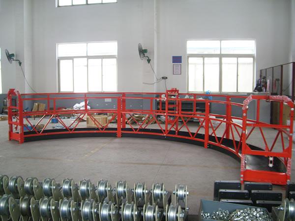 Quality 8 -10 m / min Aluminum Alloy Arc Rope Suspended Platform for Building Cleaning for sale