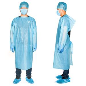 Wholesale Non Toxic Disposable CPE Waterproof Isolation Gown For Doctor Nurse from china suppliers