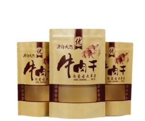 Wholesale Top Quality Eco-friendly Recyclable Food Grade brown kraft paper bag With Window For Snack Packaging from china suppliers