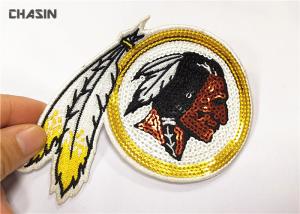 Wholesale 3&quot; Tall Eco - Friendly Sequin Embroidery Patches For Woman Clothes from china suppliers