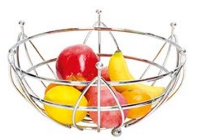Good quality & cheap price awesome stainless steel or silver chrome iron metal wire fruit basket fruit bowl