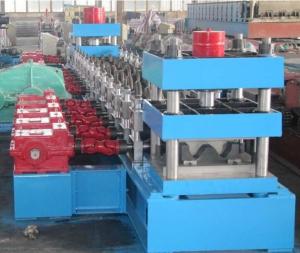 Wholesale Galvanized Steel Three Waves Motorway Guard Rail Roll Forming Equipment with Gearbox Driving from china suppliers
