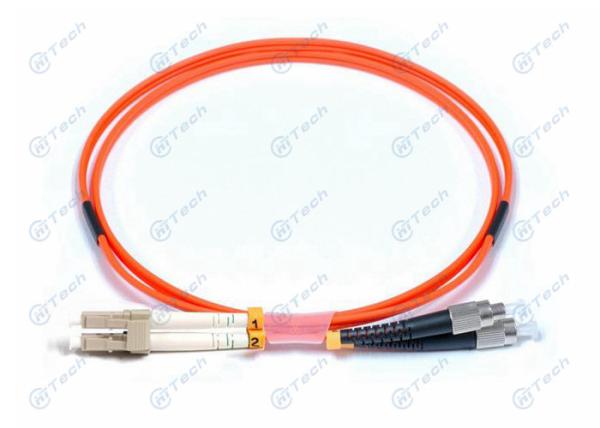 Low Corrosion FC To LC Fiber Patch Cord , LSZH Multimode Duplex Fiber Optic