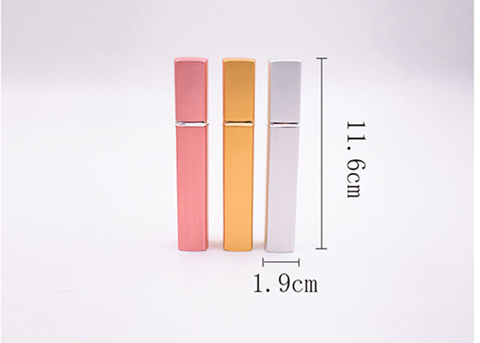 Mini Square Cosmetic Glass Bottles , Colored Glass Toiletry Containers