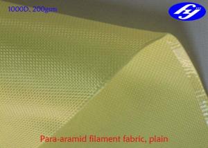 China Bullet Proof Aramid Carbon Fiber 1000D 200GSM With High Temperature Resistance on sale
