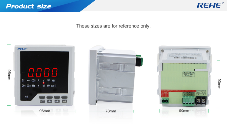 96*96 Single phase Intelligent Digital analog multimeter with RS485