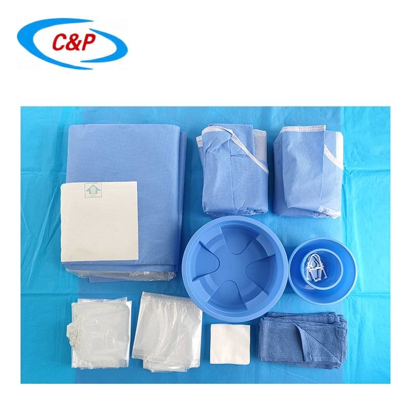 Sterile SMS Blue Angiography Drape Set With CE ISO13485 For Medical Procedures