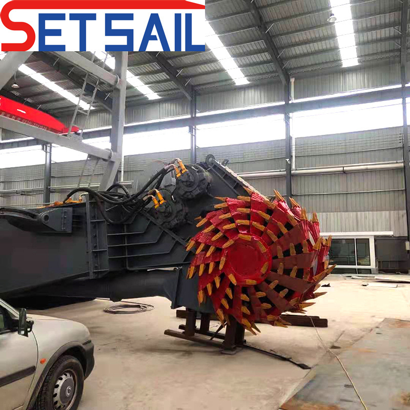 Diesel Engine Hydraulic Wheel Bucket Silt Dredger with Booster Station