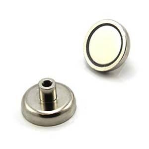Wholesale Dia 75mm and 162kg Pull Force Neodymium Pot Magnet Fishing with Eyelet from china suppliers