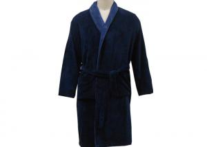 Wholesale Turn Down Collar Long Sleeved Nightdresses , Super Soft Womens Fleece Bathrobe from china suppliers