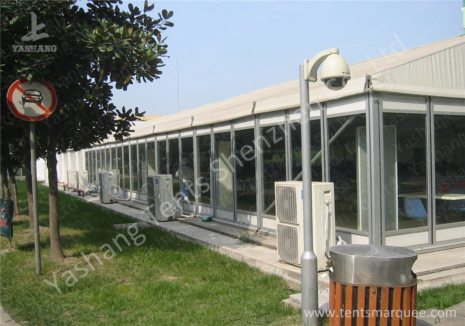 Waterproof Transparent Glass Walls Clear Span Tent Marquee UV Resistant
