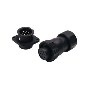 Wholesale Black 7pins Circular Plastic Connectors Female Assembly To Square Panel Connector from china suppliers