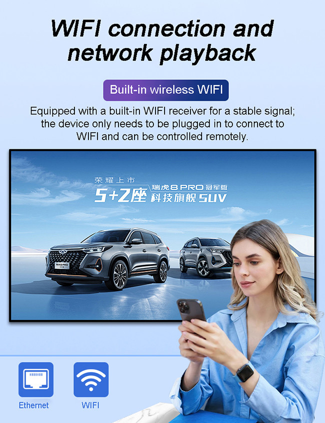 55 Inch Indoor Android Advertising Screen Digital Menu Board For Restaurant Fast Food