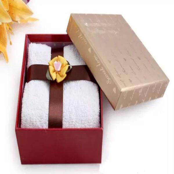 custom wedding gift box luxurious towel packaging paper box scarf lid and base