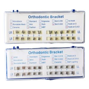 Wholesale Roth/MBT/Edgewise Hot Dental Orthodontic MBT Brace Bracket Mini 0.022 Slot Made by MIM Technology 2 Year Shelf Life from china suppliers