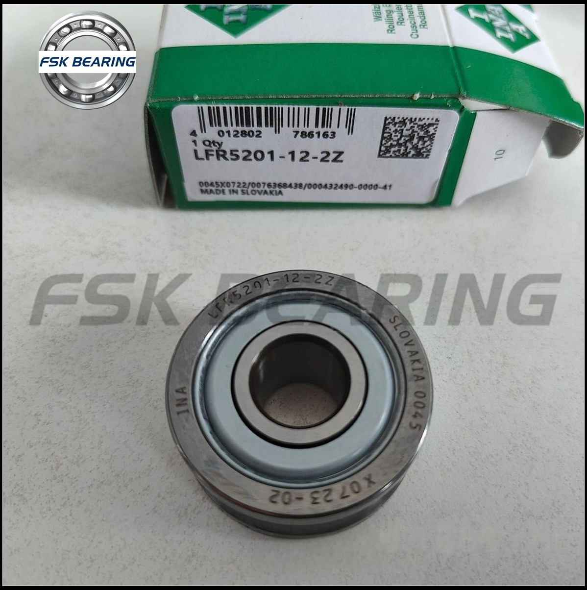 Smooth LFR5201-12-2Z Outer Ring Grooved Roller Bearing LFR5 Series Double Row FSKG