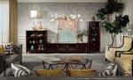 Light luxury furniture of living room Solid wood TV stand Wall cabinet unit set