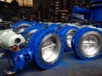 High Pressure Electric Actuator Butterfly Valve Three Eccentric API609 Standard
