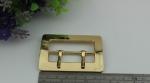 Handbag hardware accessories zinc alloy gunmetal color square 2 inch double pin
