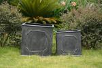 Flower Planters Pots Hand Carved Fiber Clay Planter With Finishing Hand Carved