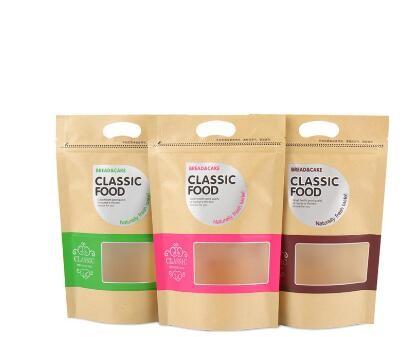 High Quality Foil Lined Kraft Paper Coffee Bean Bags Small Zipper Pouch Heat