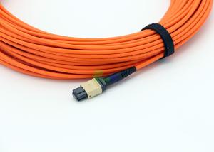Wholesale MPO Trunk Cable 30M 12F 3.0mm OM2 MPO Female 50 / 125μm 200M LSZH Polarity B High Return Loss Orange Senko from china suppliers