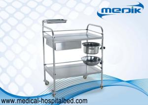 Wholesale Protection Guardrails Stainless Steel Instrument Trolley With One Drawer One Bucket from china suppliers
