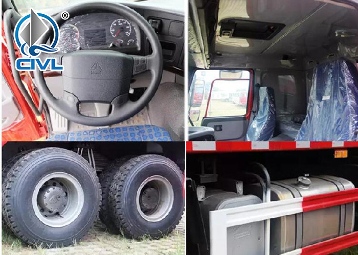 Sinotruk HOWO 336HP ZZ3257N3247B 10 Wheels WD615.69 Engine Red Color 30ton Dumper Truck