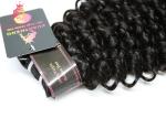 Cuticle Aligned Peruvian Human Hair No Shedding Deep Curly Natural Color