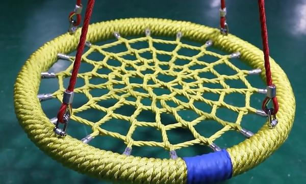 Yellow Color Playground Bird Nest Rope Swing With High Quality Made in