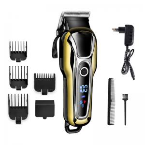 China Golden Color Electric Hair Trimmer , Cordless Barber Clippers For Pets / Human on sale
