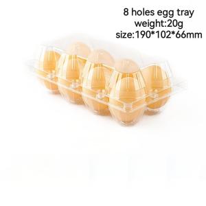 Wholesale 8 Holes Thickened Disposable Plastic Egg Tray PET Transparent With Hinged Design from china suppliers
