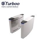 Stainless steel CE approved waist high organic glass flap barrier gate IR sensor