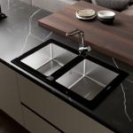 Tailored Wood Grain Kitchen Cabinets Wood Veneer Walnut Color Kitchen Cabinets