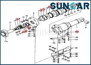 Wholesale Komatsu 195-63-05041 Blade Tilt Hydraulic Cylinder Seal Kit For D355-3 Crawler Dozer from china suppliers