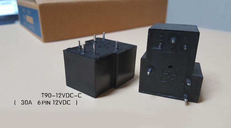 JQX-15F/T90 pcb Coil Relay 12VDC 30A 250VAC 30VDC 6 pin 1NO 1NC SLA-12VDC-SL-C PCB Type