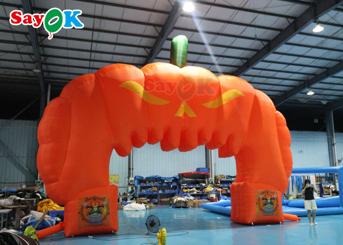 Halloween Pumpkin Inflatable Arch Hallowmas Decoration Blow Up Archway