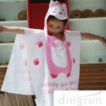 OEM Super Soft Personalized Cotton Hooded Poncho Towels Eco - Friendly