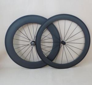Wholesale 700C Carbon Wheelset 60mm+88mm clincher road bicycle wheel R13 Hubs and aero pillar spokes from china suppliers