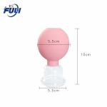Oem color and logo 4pcs Rubber Face Cupping Massage Set Vacuum Facial Cupping