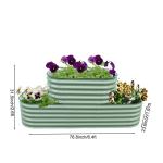 Galvanized Raised Garden Beds Outdoor Planter Box With Safety Edging Metal
