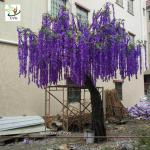 UVG latest 17ft tall purple silk wisteria blossoms artificial flower trees for