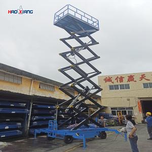 Wholesale 300kg-1500kg Mobile Scissor Lift Platform With Solid Tires And AC DC Power from china suppliers