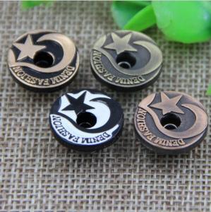 Wholesale Custom hot sale gold color five-pointed star alloy 17 mm denim snap button for clothing from china suppliers