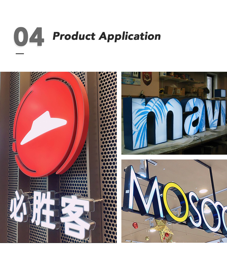 3d Light Box Sign Advertising Channelume Aluminum Letter Profile With Pvc And Form